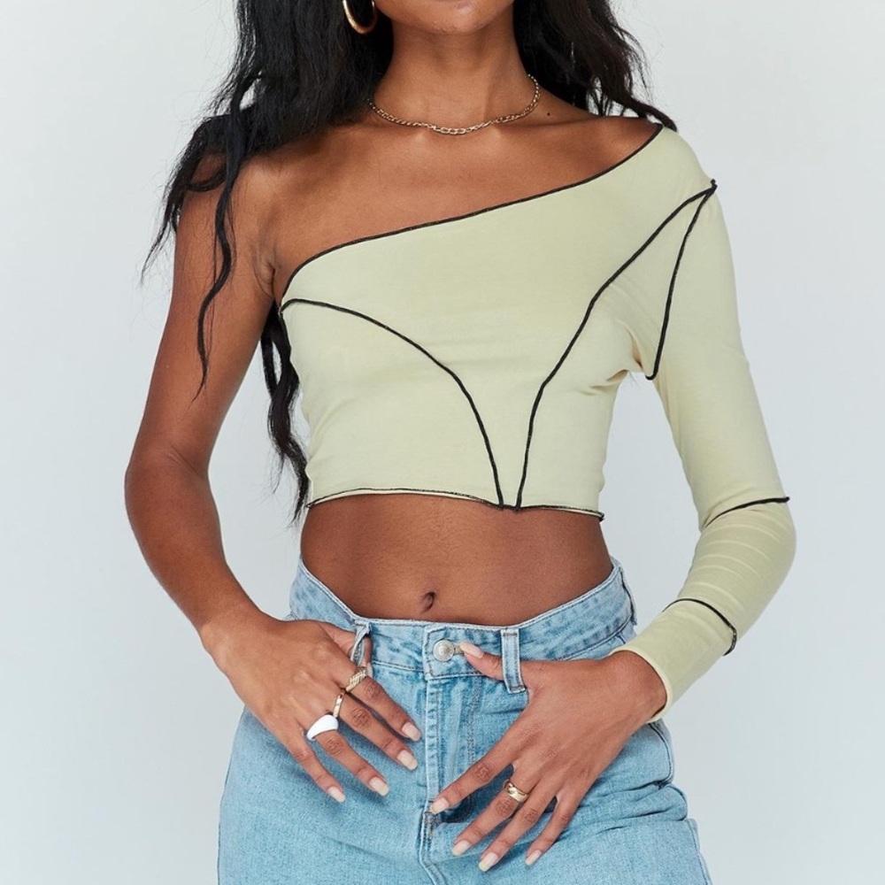 NWT Princess Polly Inside Out Top Beige